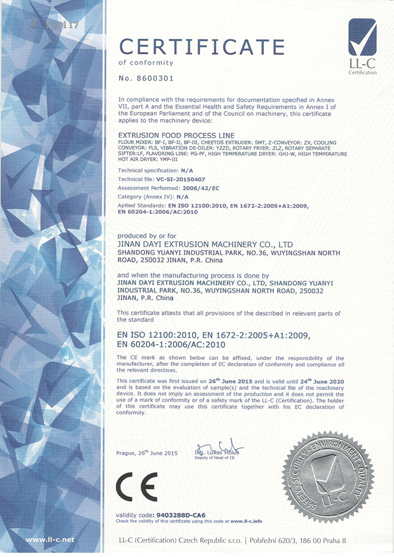 CE Certificate