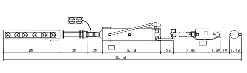 Schematic diagram of production line Schematic diagram of production line